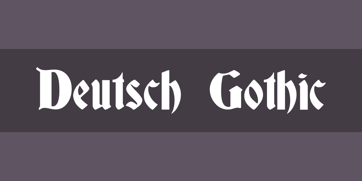 Beispiel einer Deutsch Gothic-Schriftart